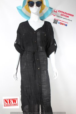 Пляжная туника рубашка Z.Five Sd916 длинная размер XL-3XL, чорний