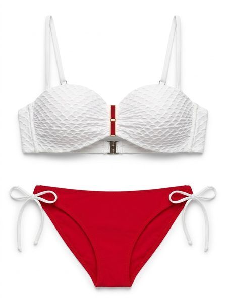 Купальник роздільний Polovi 1133 чашка бандо червоні