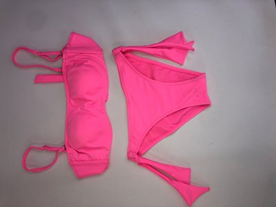 Однотонный купальник топ Secret 3961-1 розовый