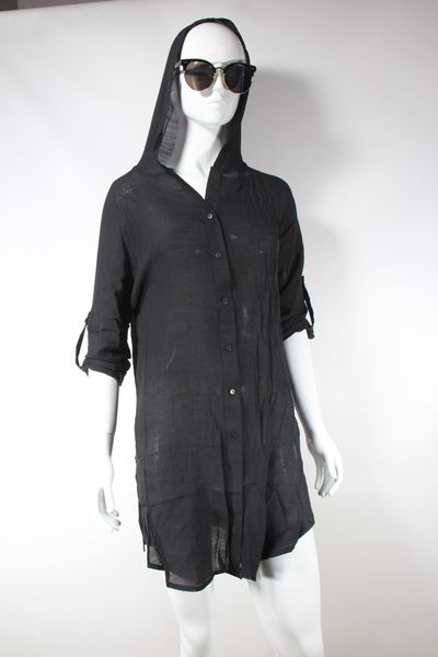 Пляжная рубашка туника с капюшоном Sisianna 1944