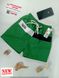 Шорти пляжні підліткові SameGame 802 у стилі HILFIGER з сіткою та кишенями, зелені. 120-160